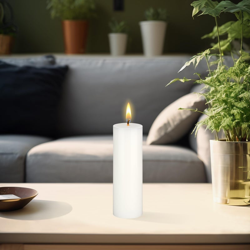 Mega Candles 1 pc Unscented Solid White Pillar Candles, Hand Poured Premium Wax Candle 2 Inch x 6 Inch, Home DÃ©cor, Spas, Weddings, Occasions, Party, Centerpieces, Holidays, Vigils, Prayers - Image 3